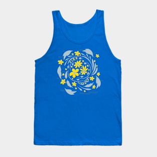 Folk flowers floral art print Flowers abstract art Tank Top